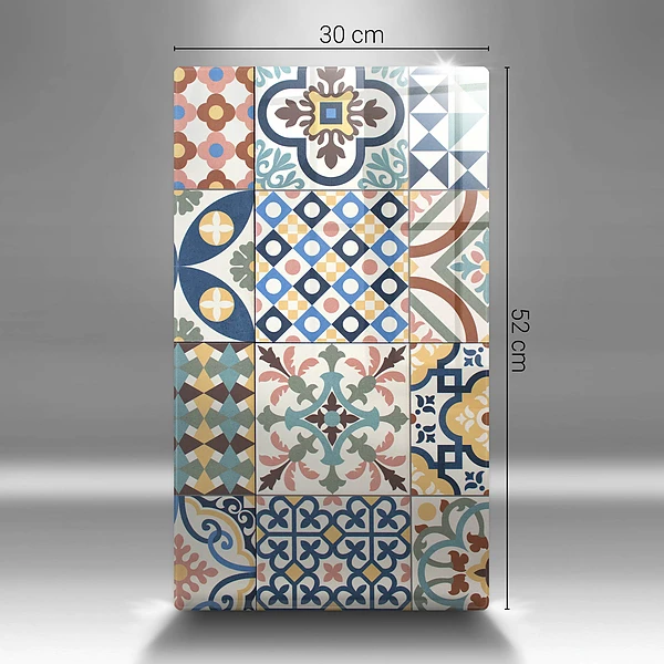 Dekorativ skärbräda i glas