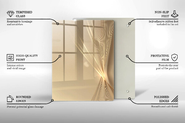 Glasskärbräda Abstraktion svart massa