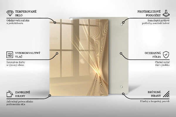 Glasskärbräda Abstraktion svart massa