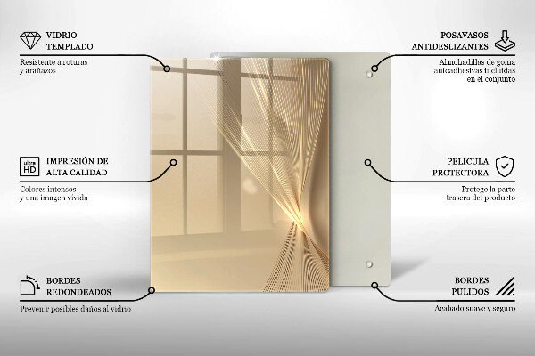 Glasskärbräda Abstraktion svart massa
