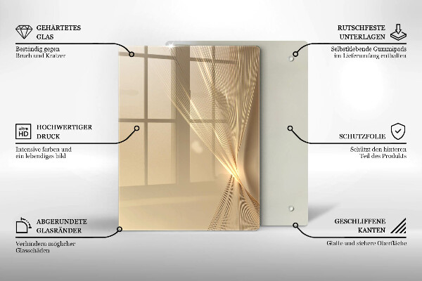 Glasskärbräda Abstraktion svart massa