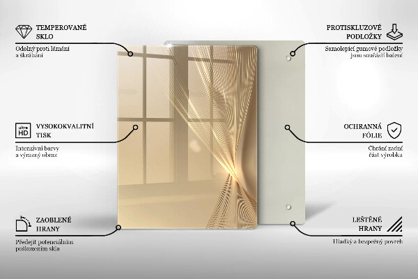 Glasskärbräda Abstraktion svart massa