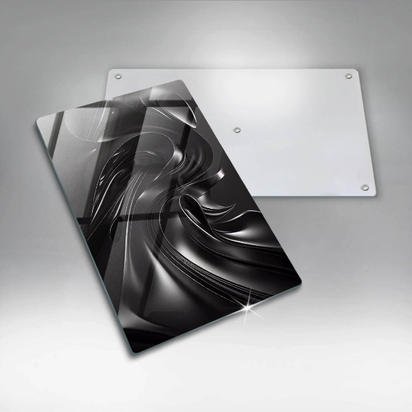 Glasskärbräda Abstraktion svart massa