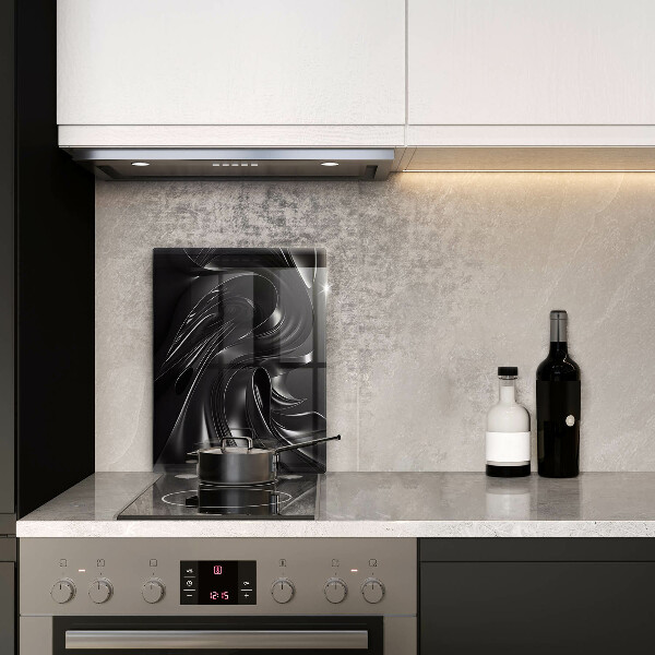 Glasskärbräda Abstraktion svart massa