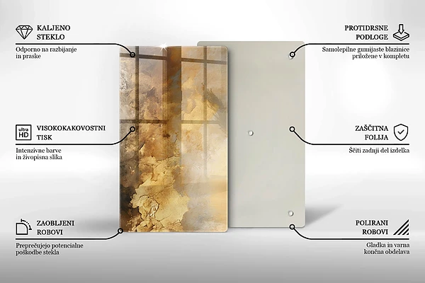 Glasskärbräda med rik textur