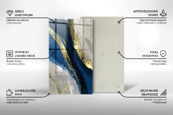 Glasskärbräda Textur med guld