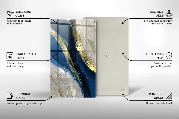 Glasskärbräda Textur med guld