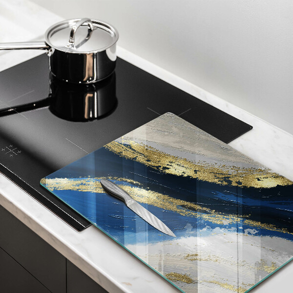 Glasskärbräda Textur med guld