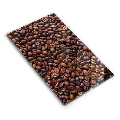 Glasskärbräda med motiv av kaffebönor