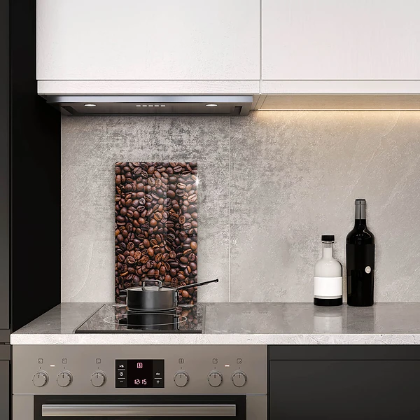 Glasskärbräda med motiv av kaffebönor