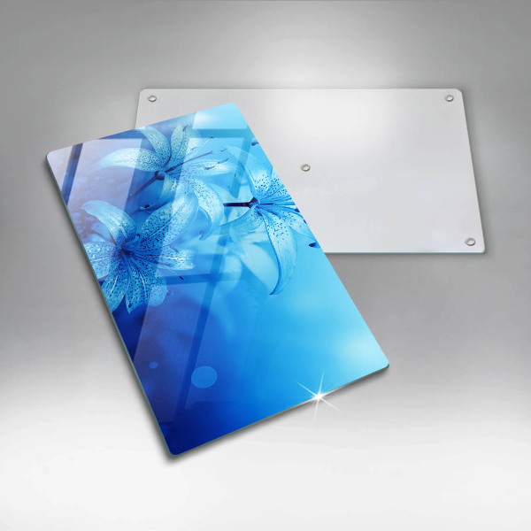 Glasskärbräda Blå blommor