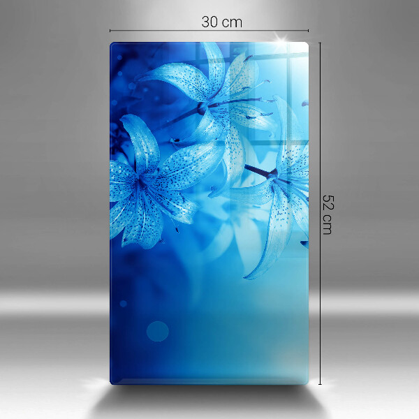 Glasskärbräda Blå blommor