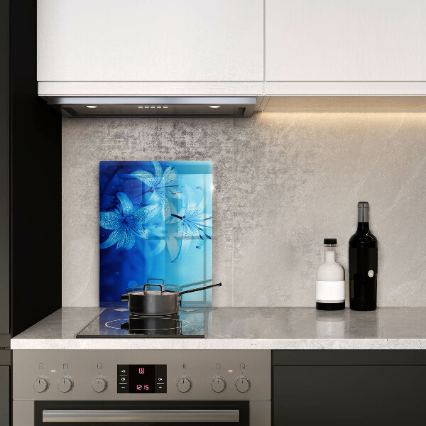 Glasskärbräda Blå blommor