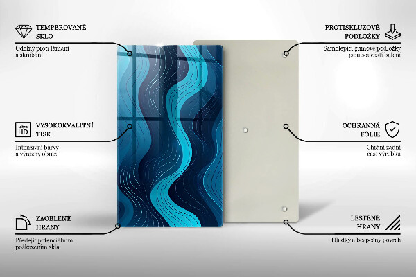 Glasskärbräda Abstrakta vågor