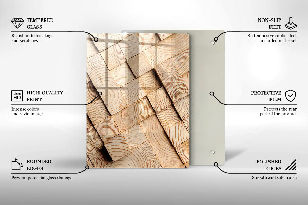 Glasskärbräda Abstrakta vågor