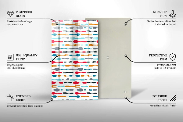 Glasskärbräda Sked illustration