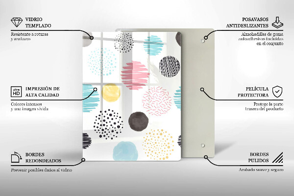 Glasskärbräda Sked illustration