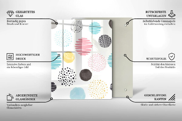 Glasskärbräda Sked illustration