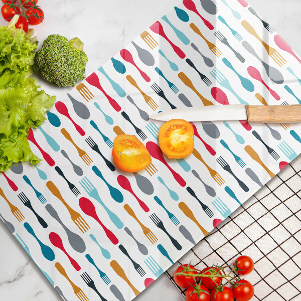 Glasskärbräda Sked illustration