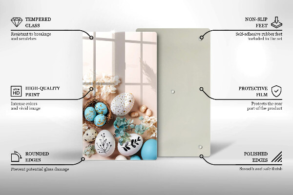 Glasskärbräda Påskdekorationer