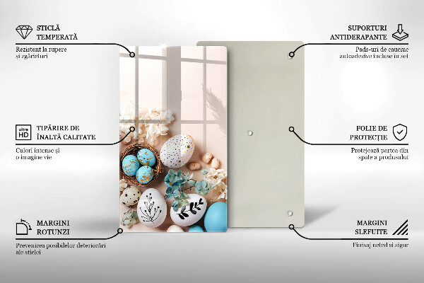 Glasskärbräda Påskdekorationer