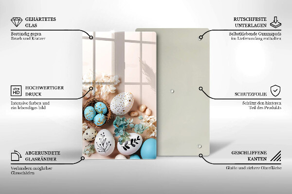 Glasskärbräda Påskdekorationer