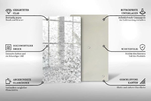 Glasskärbräda Saltkristaller