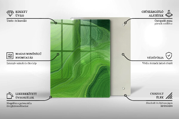 Glasskärbräda Saltkristaller