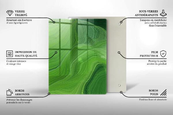 Glasskärbräda Saltkristaller