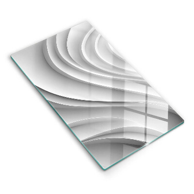 Glasskärbräda med geometriska linjer