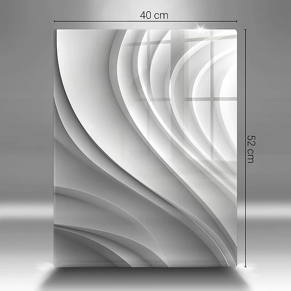 Glasskärbräda med geometriska linjer