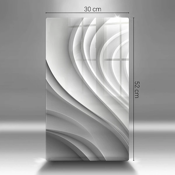 Glasskärbräda med geometriska linjer