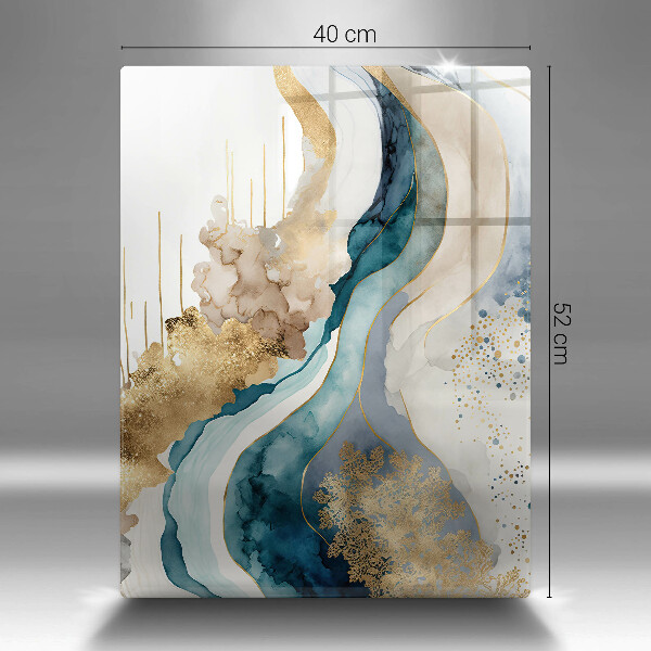 Glasskärbräda Färgad marmor