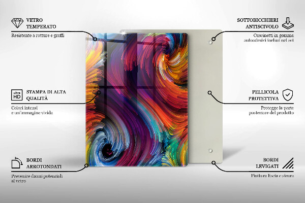 Glasskärbräda Färgad marmor