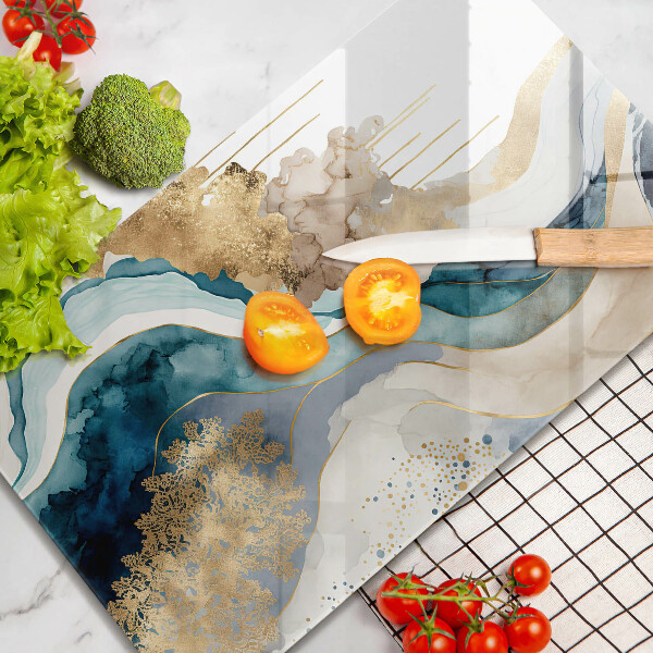 Glasskärbräda Färgad marmor