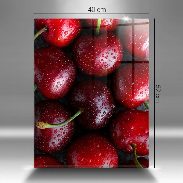 Glasskärbräda Närbild av körsbär