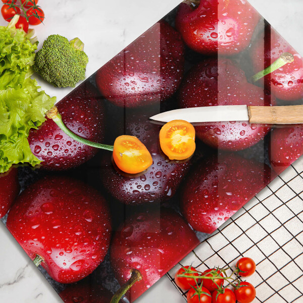 Glasskärbräda Närbild av körsbär