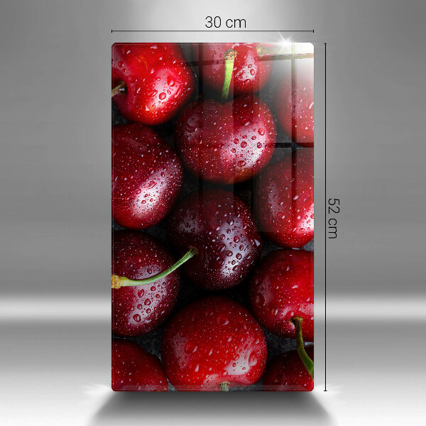 Glasskärbräda Närbild av körsbär