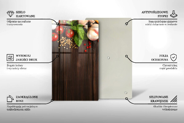 Glasskärbräda Grönsaker på bordet