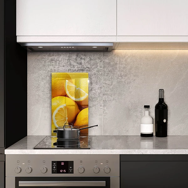 Glasskärbräda med motiv av saftiga citroner