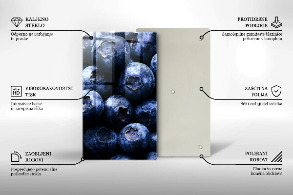 Glasskärbräda Närbild av bär