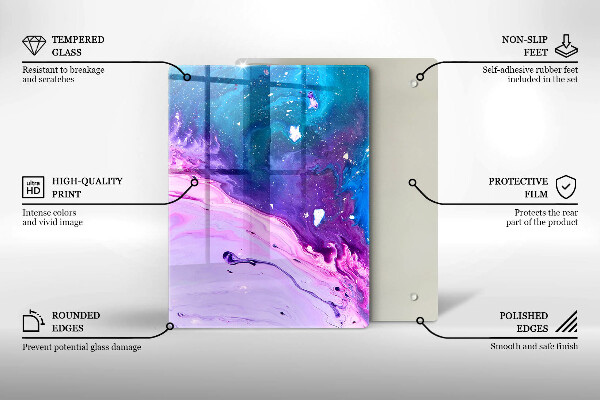 Glasskärbräda Gröna frukter och grönsaker