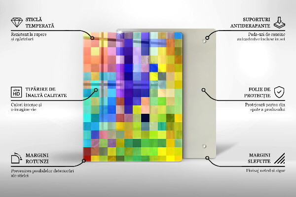 Glasskärbräda Illustration av monstera blad