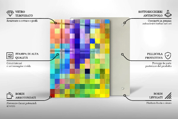Glasskärbräda Illustration av monstera blad