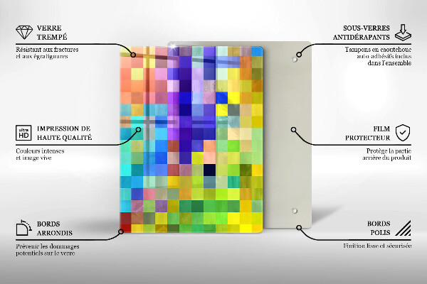 Glasskärbräda Illustration av monstera blad