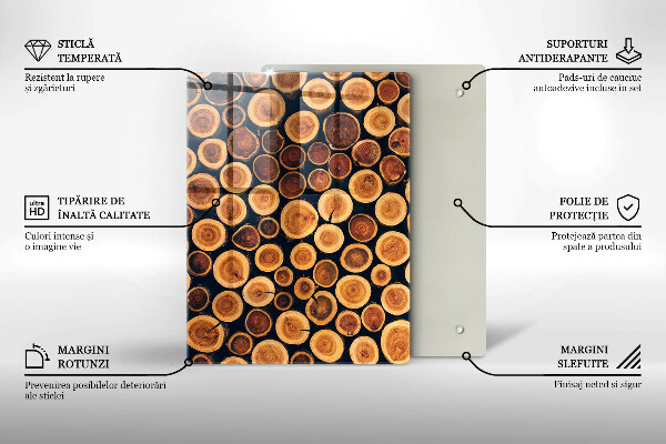 Glasskärbräda Boho lövmönster