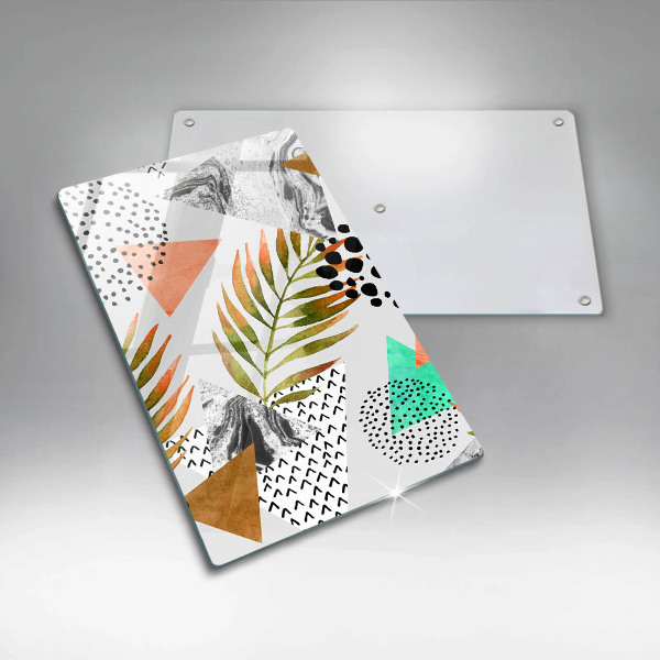 Glasskärbräda Boho lövmönster