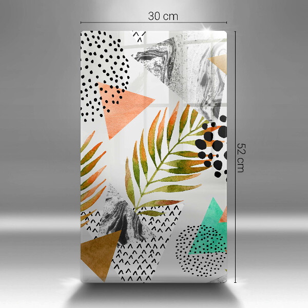 Glasskärbräda Boho lövmönster