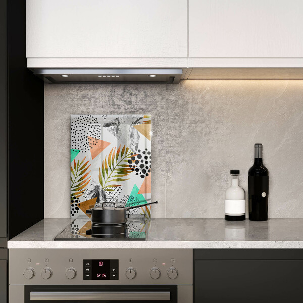 Glasskärbräda Boho lövmönster