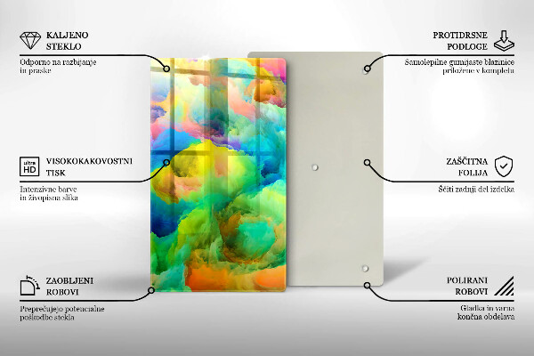 Glasskärbräda Färgglad abstraktion